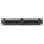 Painel Transferencia 12 Portas 1U 10" CAT.6 - Cinza