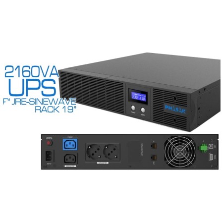 UPS Phasak PROTEKT Rack 2160VA Interactive Pure Sinewave