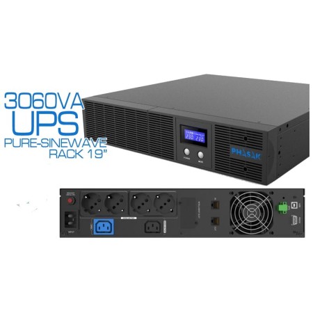 UPS Phasak PROTEKT Rack 3060VA Interactive Pure Sinewave