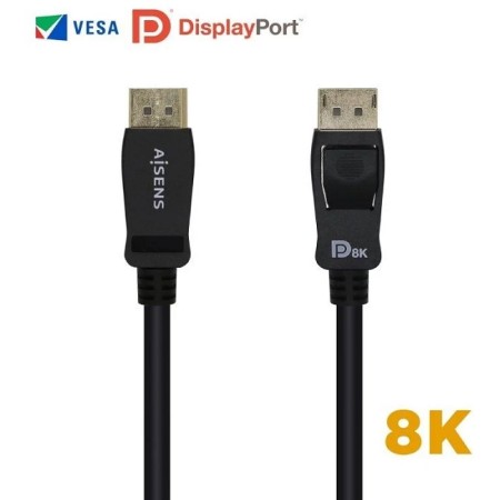 Cabo DisplayPort 1.4 8K Aisens Display Port para Display Port  M/M 2 metro