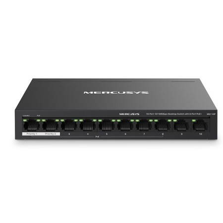 Mercusys 10 Portas 10/100Mbps Desktop Switch com 8 Portas PoE+