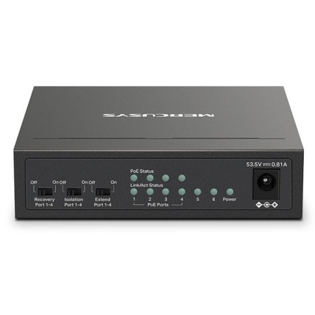 Mercusys 6 Portas 10/100Mbps Desktop Switch com 4 Portas PoE+