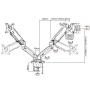 Equip  Suporte de secretária 13"-27" para monitor duplo
