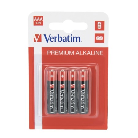 Pilhas AAA LR03 Alcalinas 1.5V 1300mAh Verbatim 49920