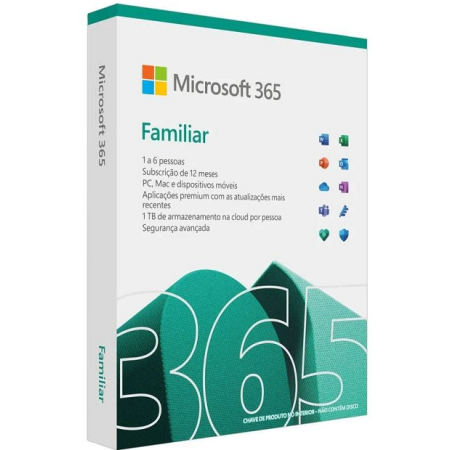 Microsoft 365 Family Português Subscrição de 1 ano  EuroZone Medialess P10