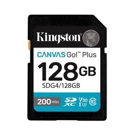 SDXC Kingston Canvas Go Plus Gen4 128GB UHS-I U3 V30