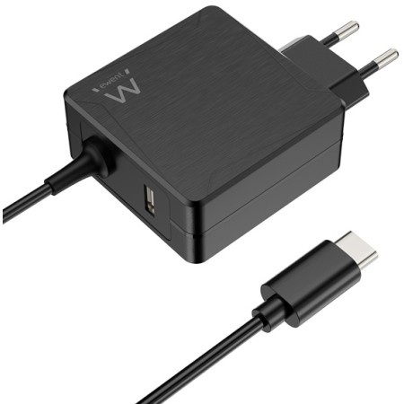 Carregador Ewent USB C e 1 Porta USB-A com PD 65W