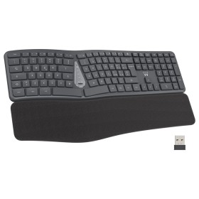 Teclado Ergonómico Ewent Bluetooth/ Wireless PT Preto