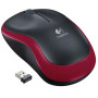 Logitech M185 Wireless Preto/Vermelho