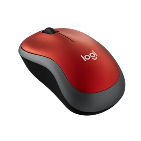 Logitech M185 Wireless Preto/Vermelho