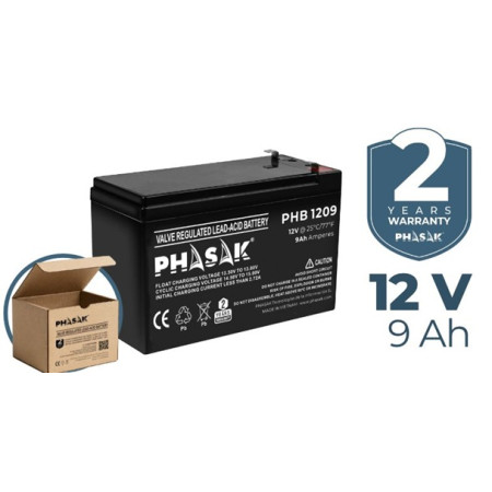 Bateria Phasak 12V 9A