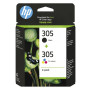 HP 305 Pack (Preto + Tricolor)