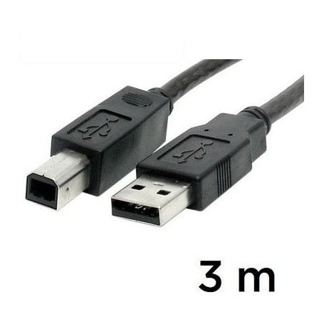 Cabo USB 2.0 tipo A / B -  3 m