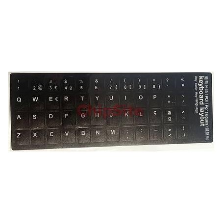 Autocolante Teclado Portugues Preto