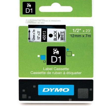 DYMO 45013 Black/White Fita Laminada Compatível