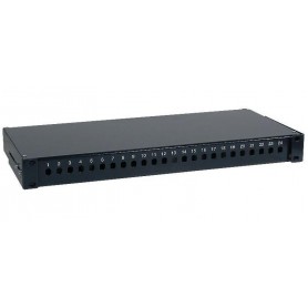 Prateleira de cravar fibra óptica 19" - 24