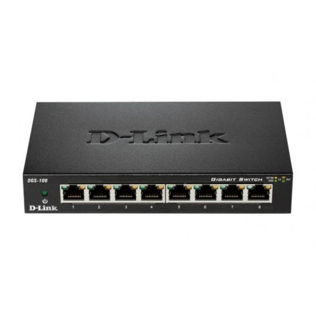 D-Link DGS-108 8-port 10/100/1000Mbps Gigabit Switch