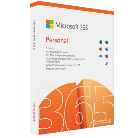 Microsoft M365 Personal Portuguese Subscrição de 1 ano EuroZone Medialess P10