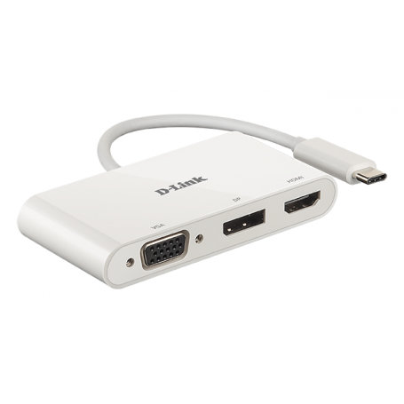 D-Link Hub 3-in-1 USB-C to HDMI/VGA/DisplayPort Adapter