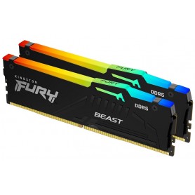 Kingston 16GB (2 x8GB) DDR5 6000MHz Fury Beast Black RGB