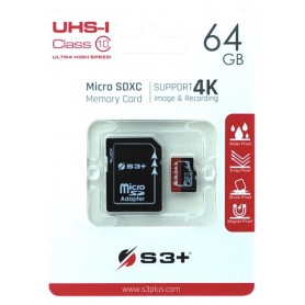 MicroSD S3+ 64GB UHS-I U1 Class 10