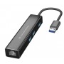 HUB Conceptronic  3-Port USB  with Gigabit Network Adapter incl.