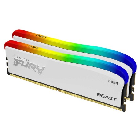 Kingston 32GB (2 x 16GB) DDR4 3600MHz FURY Beast White RGB SE