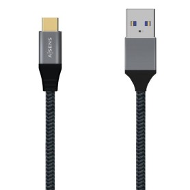 Aisens Cabo USB A 3.1 / USB tipo C macho/macho 2m  Cinzento