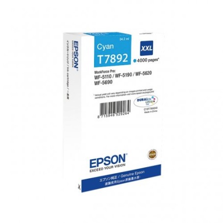 Epson T7892 XXL Cyan
