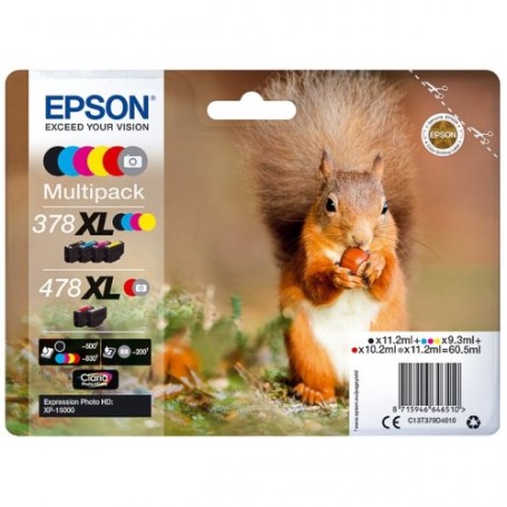 Epson 378XL+ 478XL  Multipack 6 Cores