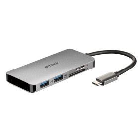D-Link Hub 6 em 1 USB-C com HDMI / leitor de cartão