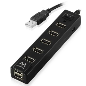 Hub USB Ewent 7 Portas USB 2.0 com interruptor para Ligar/Desligar