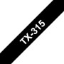 Brother TX315 Fita Laminada White / Black Original