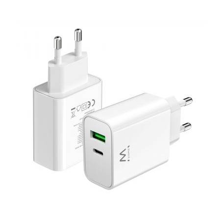 Ewent Carregador USB-C e USB-A QC3.0  30W