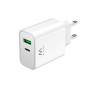 Ewent Carregador USB-C e USB-A QC3.0  30W