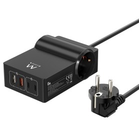 Estação de Carregamento Ewent USB GaN de 65W