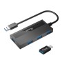 Hub Equip 4 Port USB 3.2 c/ Adaptador USB-C