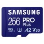 MicroSD Samsung 256GB Pro Plus UHS-I SDHC U3 V30 A2 c/adaptador